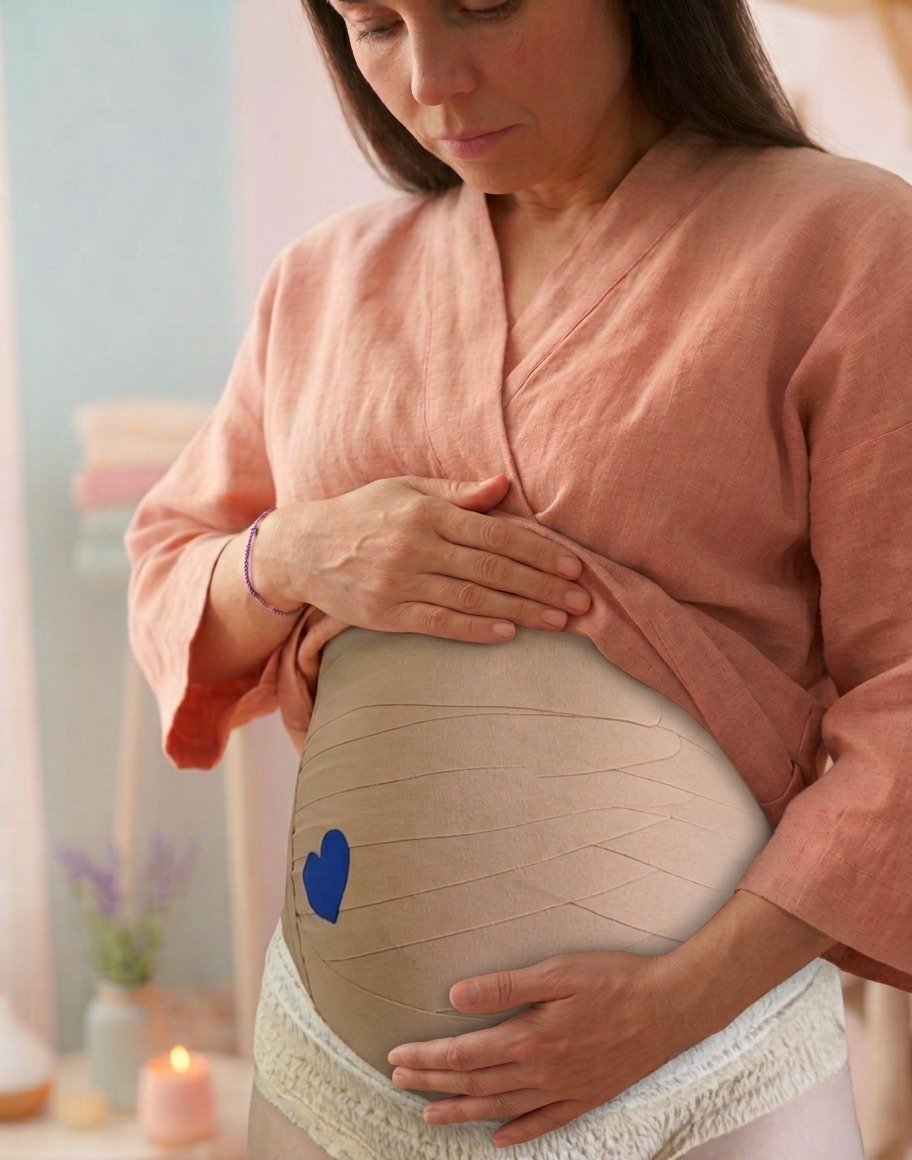Taping abdominal pós-parto